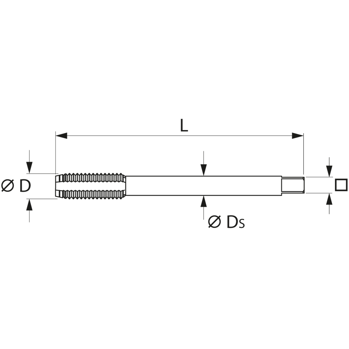 MŨI TARO LỖ SÂU 10 BƯỚC 1 TARO THẲNG HSS-E HOLEX 132840 MŨI TARO LỖ SÂU 10 BƯỚC 1 TARO THẲNG HSS-E HOLEX 132840
